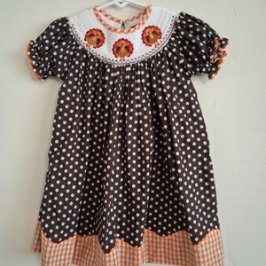 Dress with Orange and Brown Accents By LiL Cactus 12-24 Months